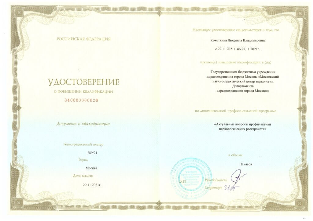 Кокоткина Людмила Владимировна - документ #6